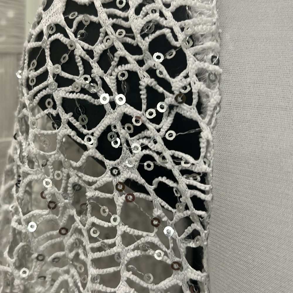 Sexy white gown Sequin Stretchy M - Picture 6 of 9
